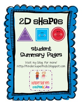 Preview of 2D Shapes Summary Pages
