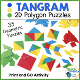 2D Shapes Tangram Puzzles Geometry Project - End of Year A