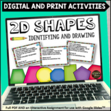 2D Shapes Task Card Assignment Digital and Printable