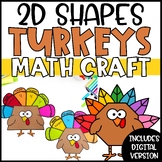 2D Shapes Thanksgiving Math Craft | Geometry Turkey Math Craft
