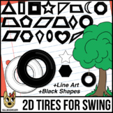 2D Shapes: Tire Swing Tires Clip Art