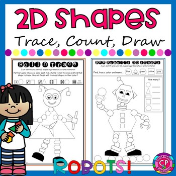 2D Shapes Tracing & Drawing Worksheets Preschool & Kindergarten Math  Activities