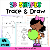 2D Shapes Tracing & Drawing Worksheets Math Activities kin