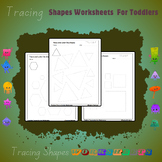 2D Shapes Tracing & Drawing Worksheets Preschool & Kinderg