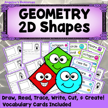 Preview of 2D Shapes Tracing Worksheets Sight Word Practice | Unscramble the Sentences