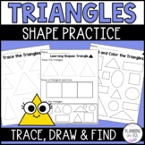 2D Shapes: Triangles | Shape Worksheets for Kindergarten -