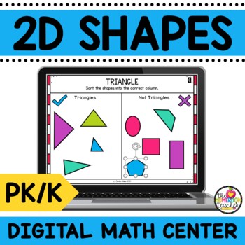 Preview of 2D Shapes Worksheets Digital Math Activities on Interactive Google Slides