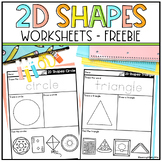 2D Shapes Worksheets FREEBIE - 2D Shapes Tracing, Drawing,
