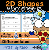 2D Shapes Worksheets First Grade