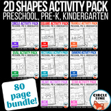 2D Shapes Worksheets Preschool, PreK, Kindergarten, Printa