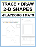 2D Shapes Worksheets | Shape Trace, Draw, Color and Play D