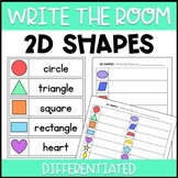2D Shapes Write the Room | Differentiated