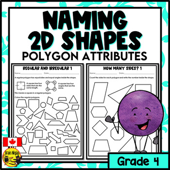 2d shapes and polygons worksheets grade 4 by brain ninjas tpt