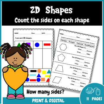 Preview of 2D Shapes for Preschool, Pre-K, and Kindergarten
