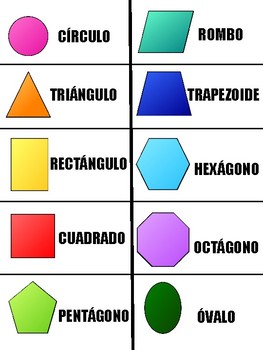 Preview of 2D Shapes in English and Spanish - Figuras 2D en Espanol y Ingles