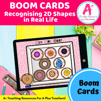 Preview of 2D Shapes in Real Life BOOM Cards Distance Learning