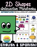 2D SHAPES Interactive Mini Books in ENGLISH and SPANISH!