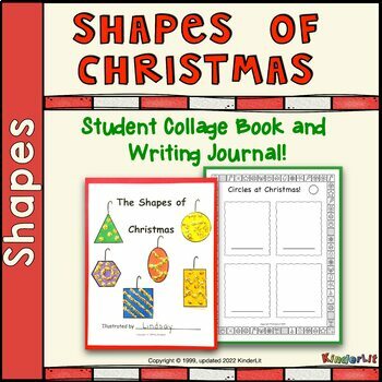 Preview of 2D Shapes of Christmas Bundle of Collage Book and Writing Journal