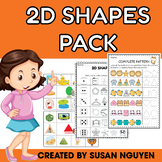 2D Shapes packet NO PREP for Preschool, Kindergarten, and Pre-K