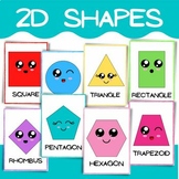 2D Shapes posters and flash cards