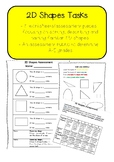 2D Shapes- sorting, describing, naming, incl. ASSESSMENT RUBRIC!