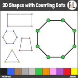 2D Shapes with Counting Dots - Clipart