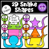 2D Snake Shapes Clipart
