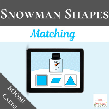 Preview of 2D Snowman Shapes with Boom Cards™ | Digital
