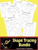 2D Tracing Shapes Printable Worksheets (PreK-2nd)