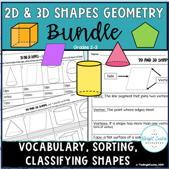 Preview of 2D & 3D Shape Sort | Analyzing 2D & 3D Shapes by Attributes | 2nd & 3rd Grade