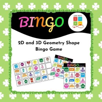 Preview of 2D and 3D Geometry Shape Bingo Game