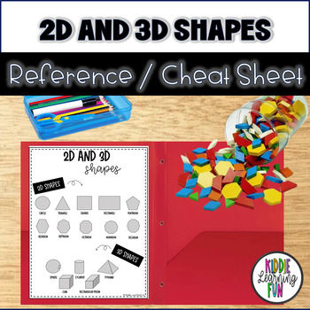 Preview of 2D and 3D Geometry Vocabulary Reference / Cheat Sheet