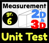 2D and 3D Measurement Summative Test