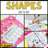 2D and 3D Shape Attributes 1st Grade Math 1.G.A.1 - MA.1.G