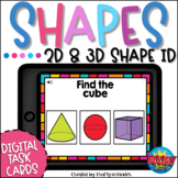 2D and 3D Shape Boom Cards Shape Sort Math Boom Cards for 