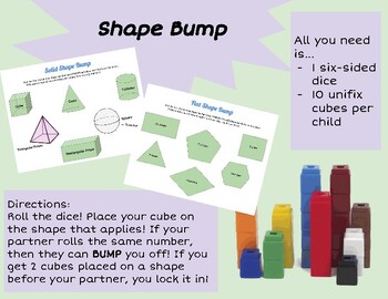 Preview of 2D and 3D Shape Bump Math Game