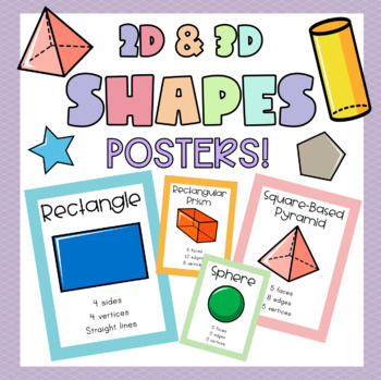 2D and 3D Shape Posters by MissArraial | TPT