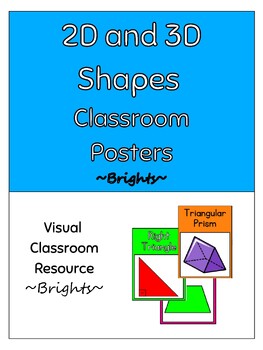Preview of 2D and 3D Shape Posters - Brights