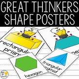 2D and 3D  Shape Posters - Editable Great Thinkers Classro