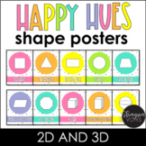 2D and 3D Shape Posters - Happy Hues Bright