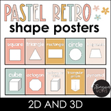 2D and 3D Shape Posters - Pastel Retro