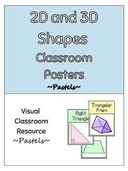 Preview of 2D and 3D Shape Posters - Pastels