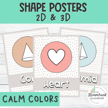 Preview of 2D and 3D Shape Posters - Pastels