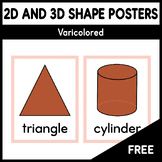 2D and 3D Shape Posters - Varicolored - Free