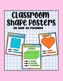 2D and 3D Shape Posters for Shape Recognition | Classroom Decor