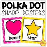2D and 3D Shape Posters in a Polka Dot Classroom Theme