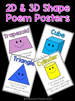 Preview of 2D and 3D Shape Posters with Poems