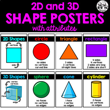 Preview of 2D and 3D Shape Posters (with and without attributes)