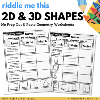 Preview of 2D and 3D Shape Riddles