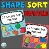 Shape Sorting Adventures: 2D and 3D Shape Packet Bundle